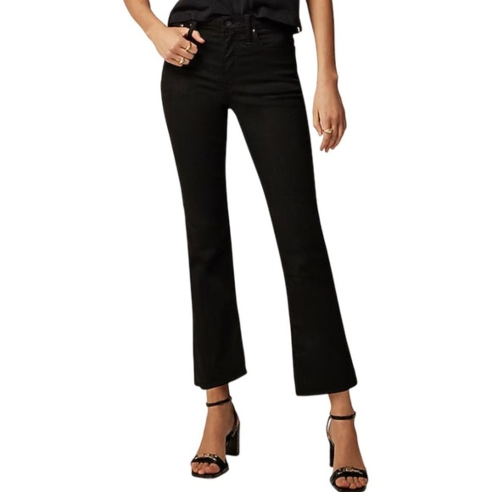 J. Crew High Rise '03‎ Kick Out Jeans Black Wash Denim Pants Size 24 NWT